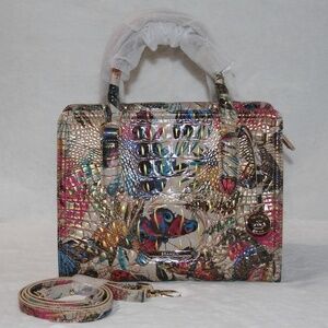 Brahmin Cami Butterfly Mariposa Melbourne Leather Satchel NWT